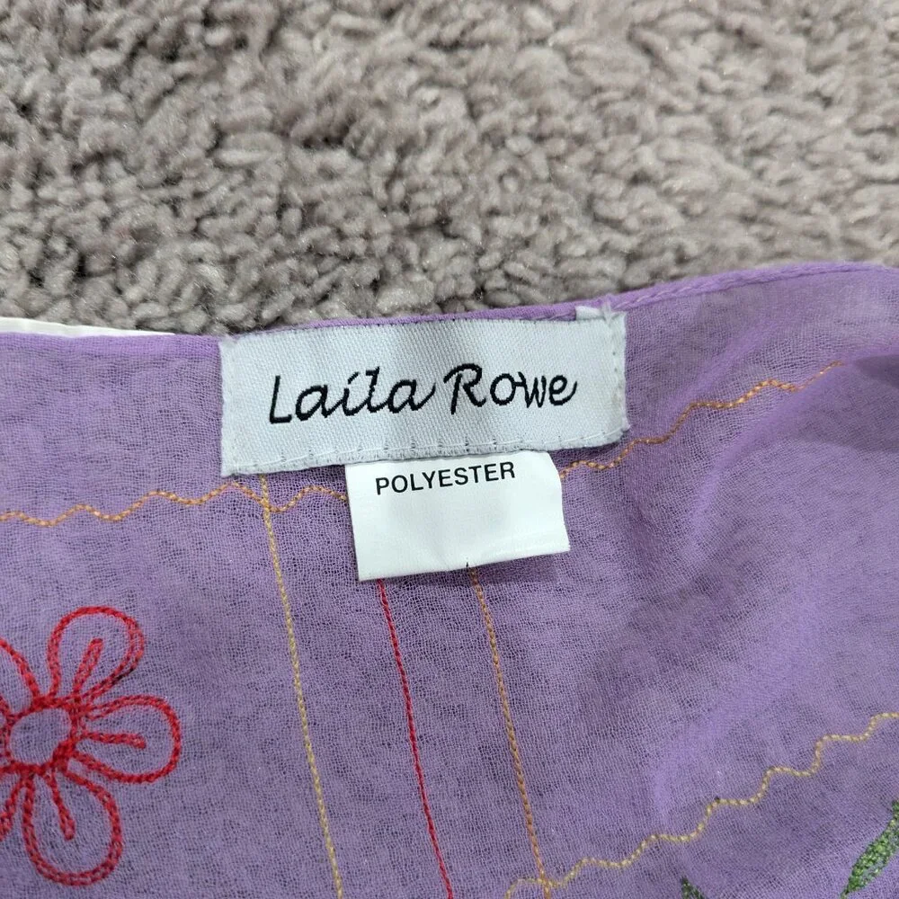 Purple Embroidered Scarf - Picture 3 of 3